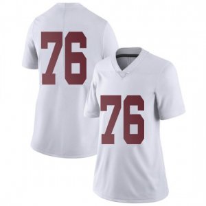 NCAA Women's Alabama Crimson Tide #76 Tommy Brockermeyer Stitched College Nike Authentic No Name White Football Jersey KX17W36ZV